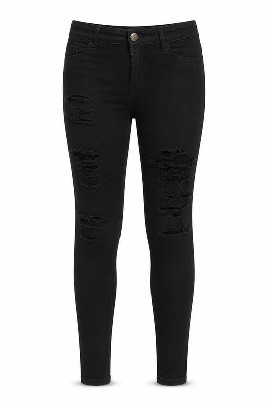 Womens UK Size 12 Very Slim Fit Skinny Black Jeans