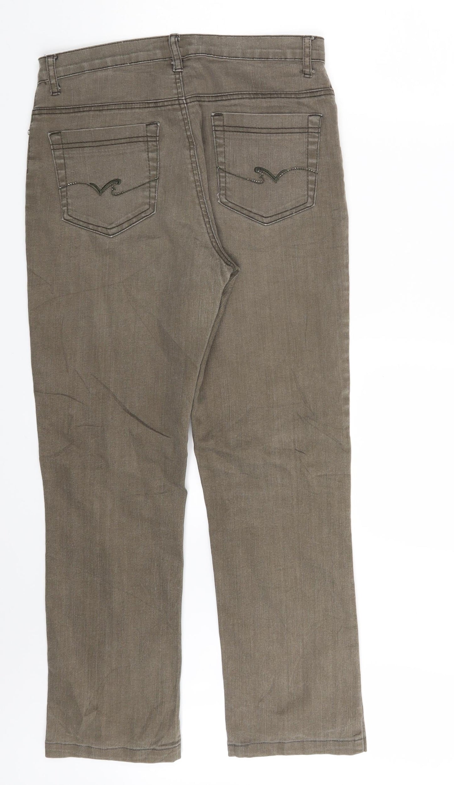 Swallow Jeans Womens Beige  Denim Straight Jeans Size XL L28 in