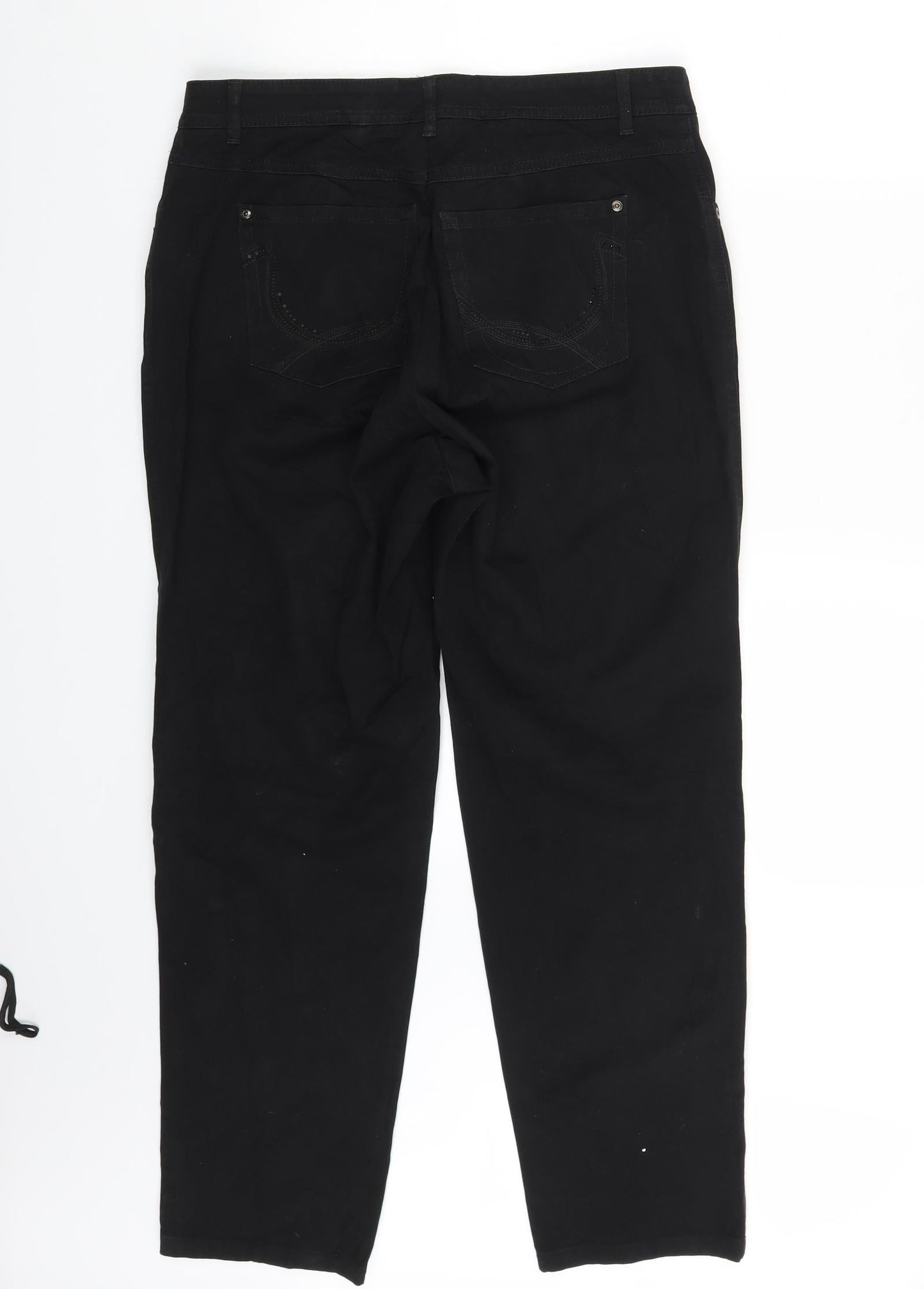 Womens UK Size 32 in Bonita Regular Fit Straight Black Jeans