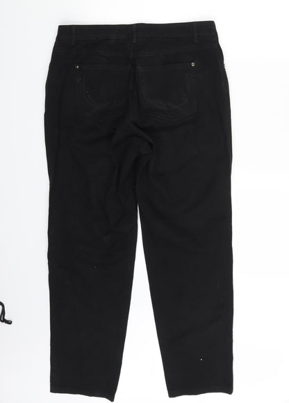 Womens UK Size 32 in Bonita Regular Fit Straight Black Jeans