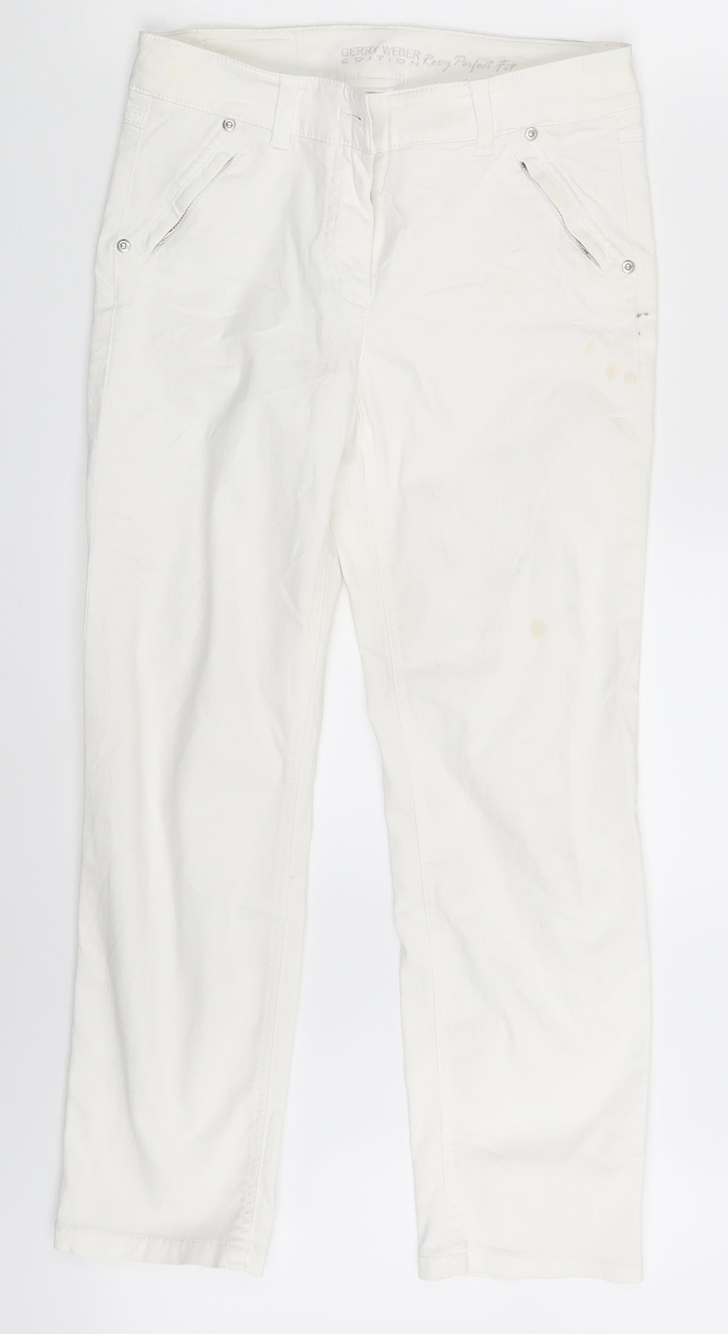 Gerry Webber   Womens White  Denim Cropped Jeans Size 26 in L24 in