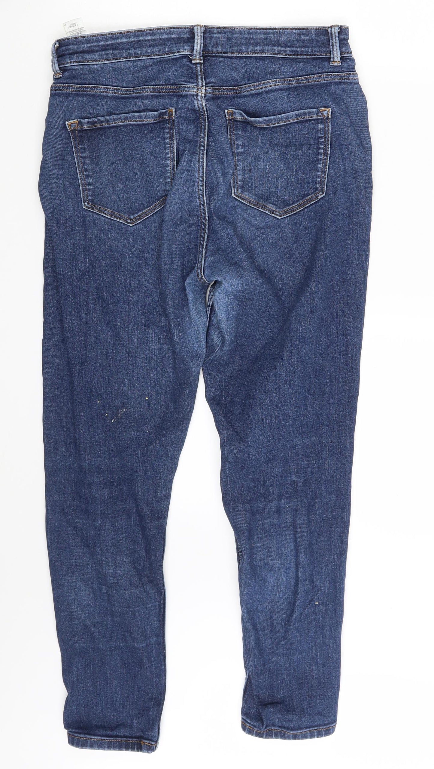 M&S Womens Blue  Denim Skinny Jeans Size 12 L24 in