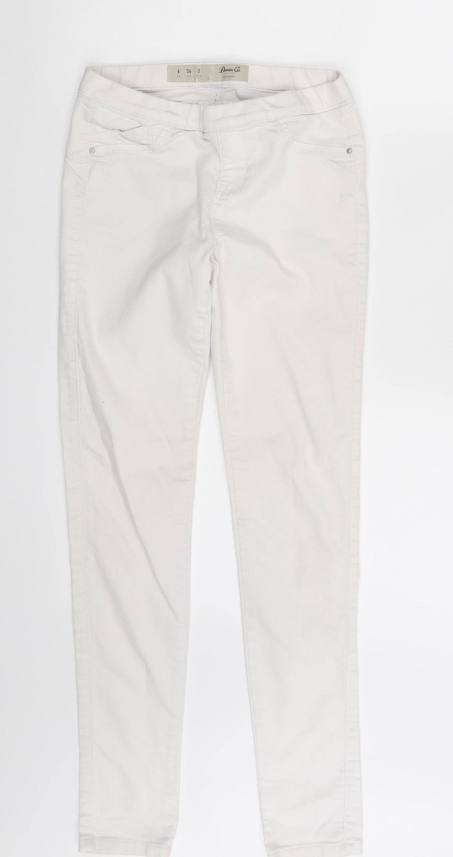 Womens UK Size 6 Denim & Co.  Jegging White Leggings
