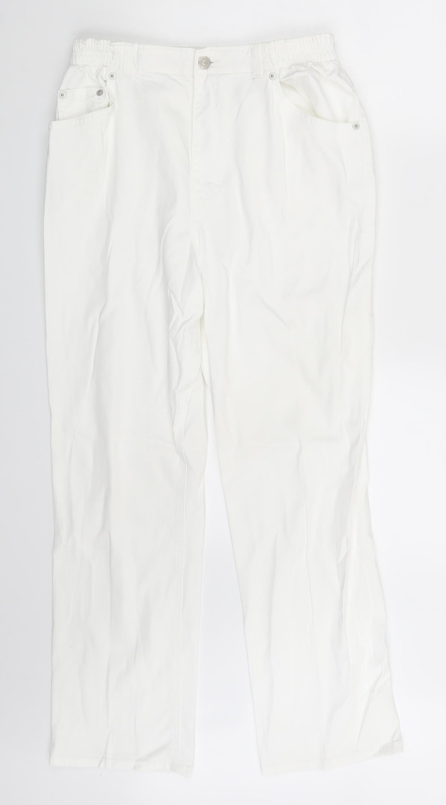 Original Jeanswear Womens White  Denim Straight Jeans One Size L28 in