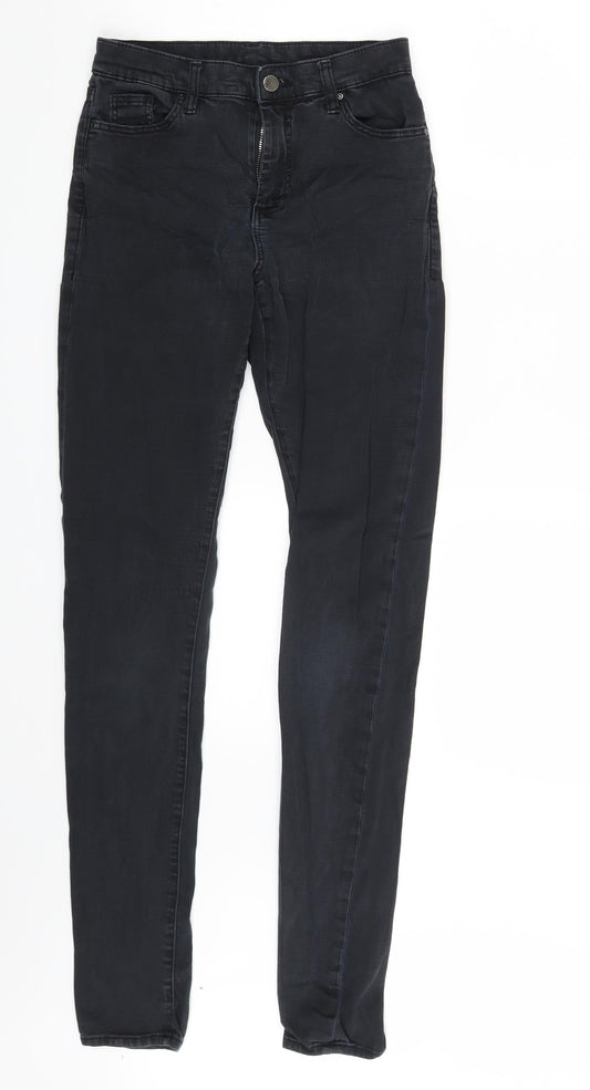 Topshop Womens Black  Denim Skinny Jeans Size 26 in L32 in