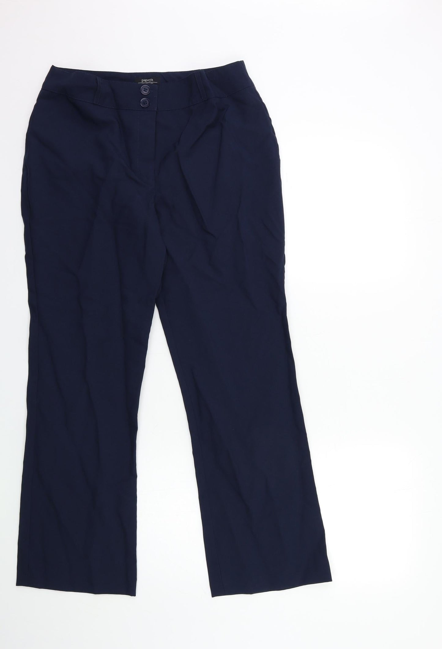 Womens UK Size 12 Papaya Regular Fit  Blue Trousers