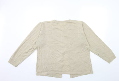 Womens UK Size M AKAL Brown Cardigan Jumper