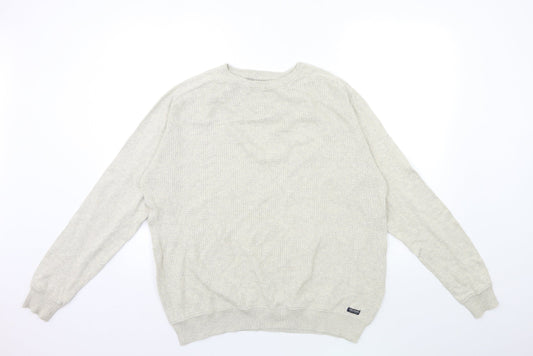 Threadbare Mens Grey  Knit Pullover Jumper Size L