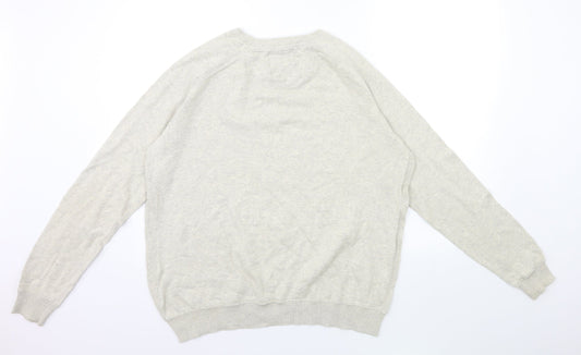 Threadbare Mens Grey  Knit Pullover Jumper Size L