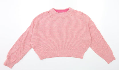 Womens UK Size S Topshop Pink Pullover Jumper