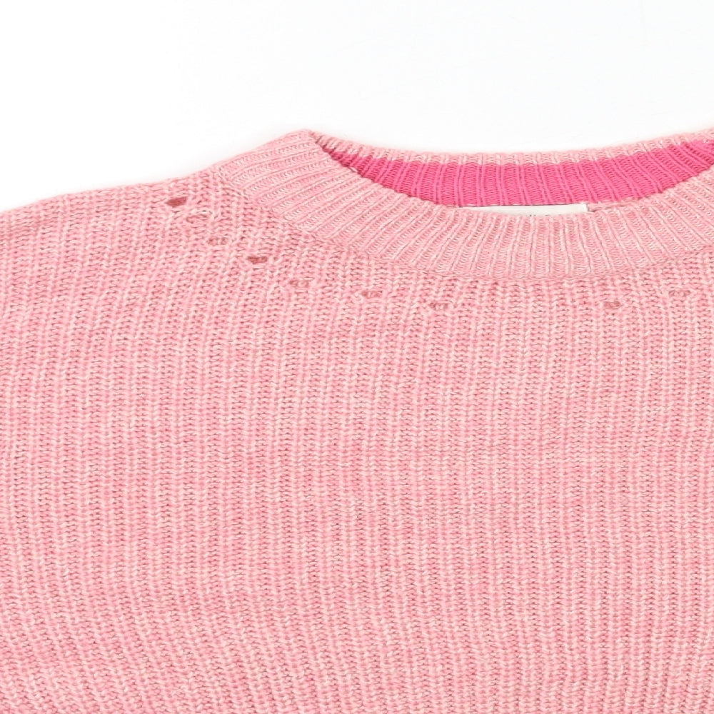 Womens UK Size S Topshop Pink Pullover Jumper