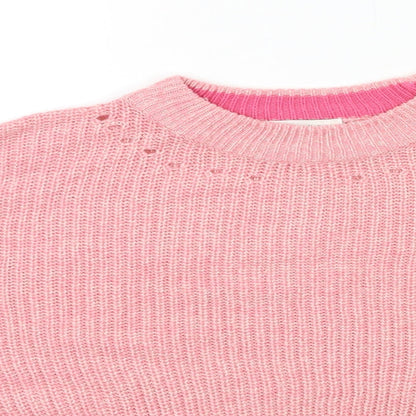 Womens UK Size S Topshop Pink Pullover Jumper