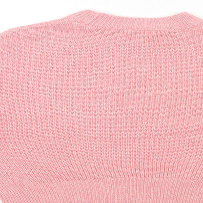 Womens UK Size S Topshop Pink Pullover Jumper