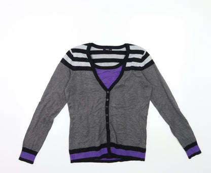 Womens UK Size 10 M&Co Grey Pullover Jumper