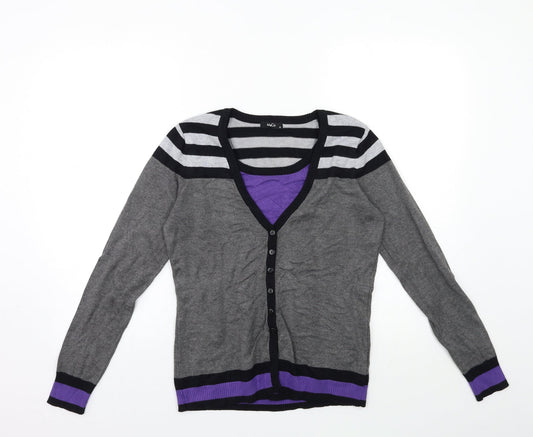 Womens UK Size 10 M&Co Grey Pullover Jumper