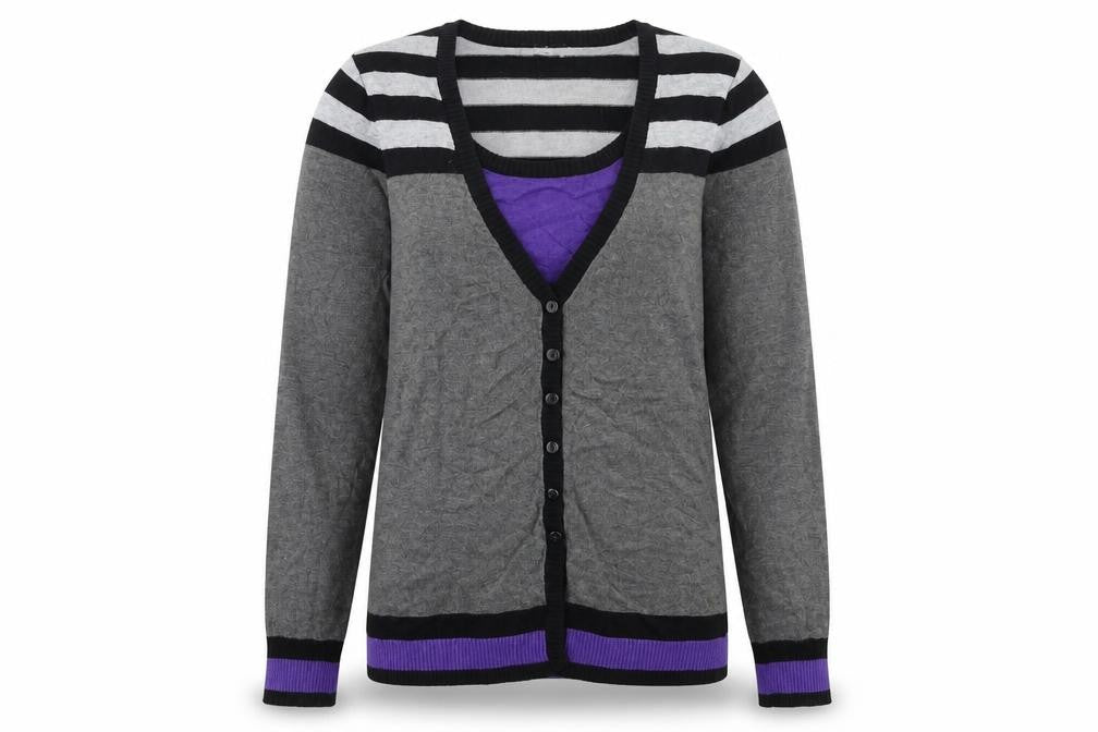 Womens UK Size 10 M&Co Grey Pullover Jumper