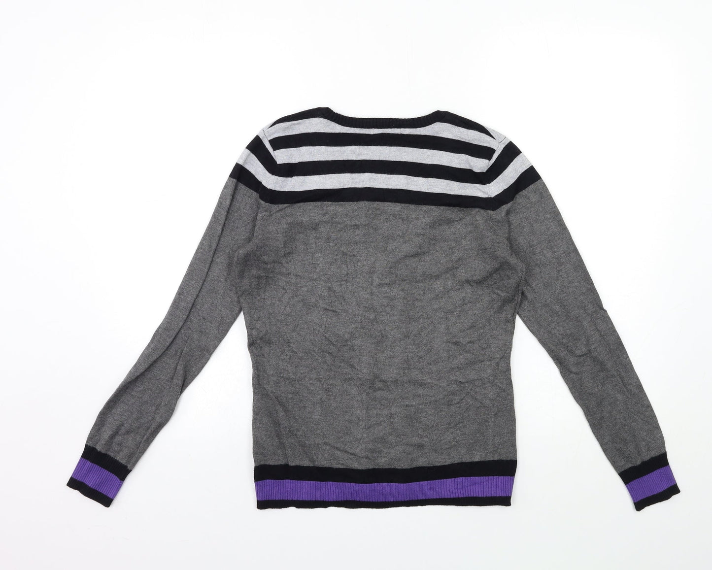 Womens UK Size 10 M&Co Grey Pullover Jumper
