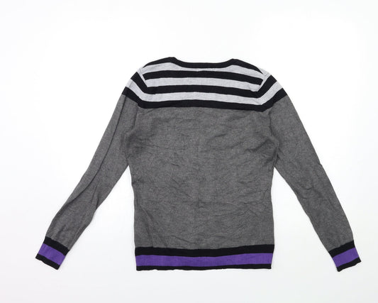 Womens UK Size 10 M&Co Grey Pullover Jumper