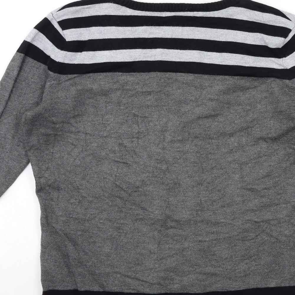 Womens UK Size 10 M&Co Grey Pullover Jumper