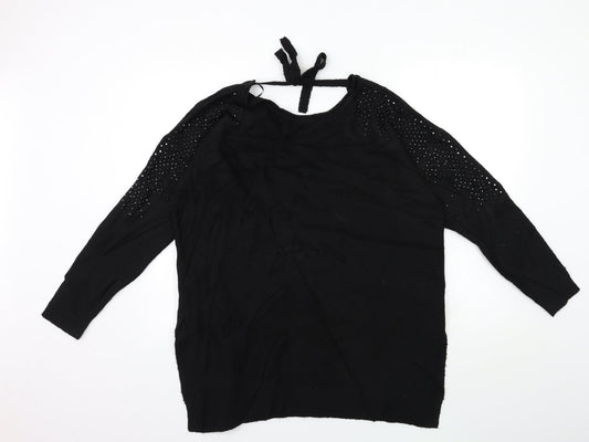 Marks and Spencer Womens Black  Knit Pullover Jumper Size M