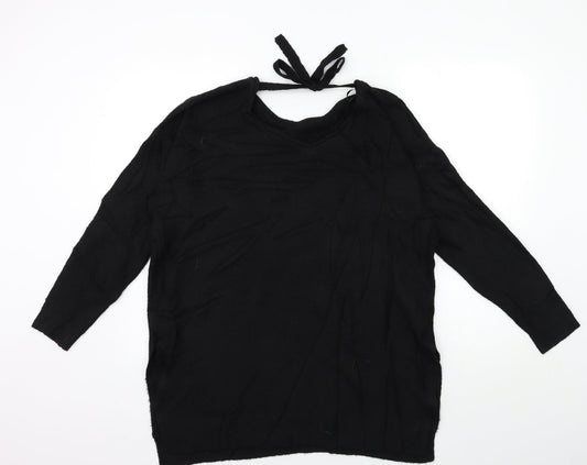 Marks and Spencer Womens Black  Knit Pullover Jumper Size M