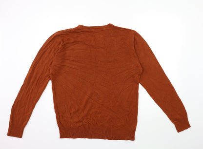 Womens UK Size L Peacocks Brown Pullover Jumper