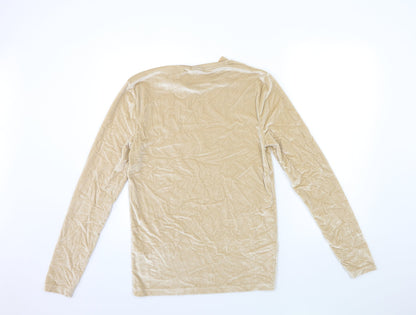 Womens UK Size M ASOS Gold Pullover Sweatshirt