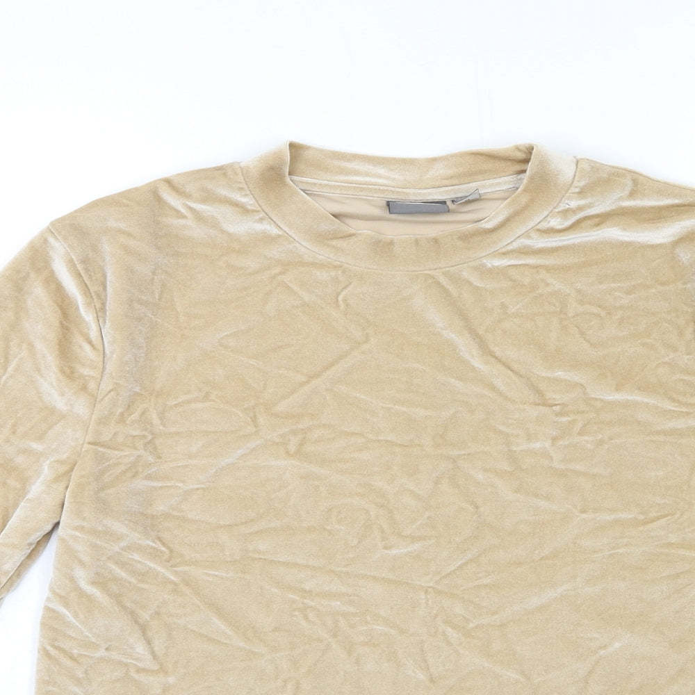 Womens UK Size M ASOS Gold Pullover Sweatshirt