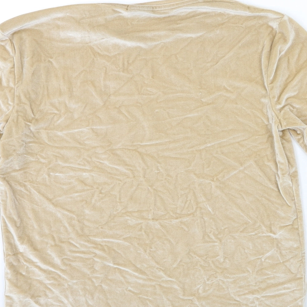 Womens UK Size M ASOS Gold Pullover Sweatshirt