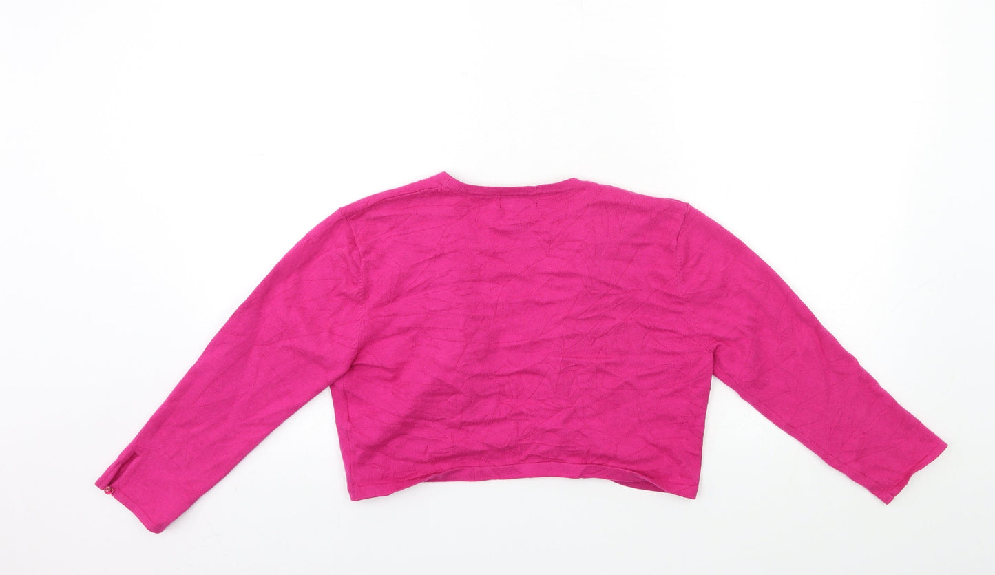 Womens UK Size 12 Pomodoro Pink Cardigan Jumper