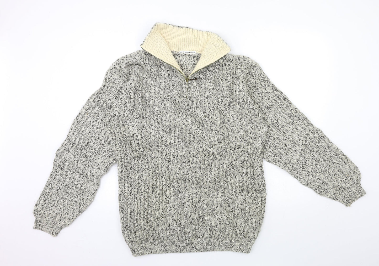 Preworn Mens Grey  Knit Pullover Jumper Size L