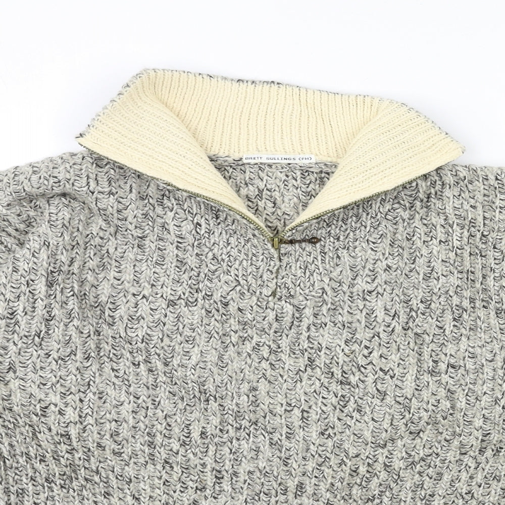 Preworn Mens Grey  Knit Pullover Jumper Size L