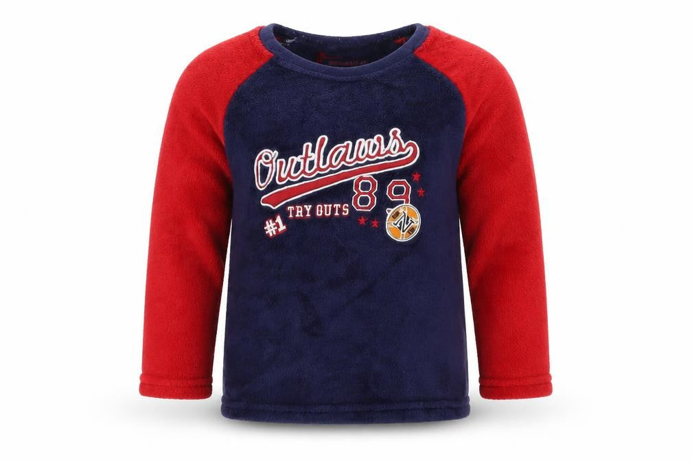 Primark Boys Blue  Fleece  Pyjama Top Size 5-6 Years