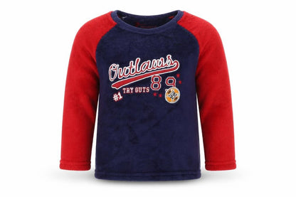 Primark Boys Blue  Fleece  Pyjama Top Size 5-6 Years