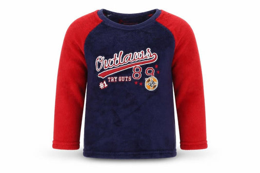 Primark Boys Blue  Fleece  Pyjama Top Size 5-6 Years