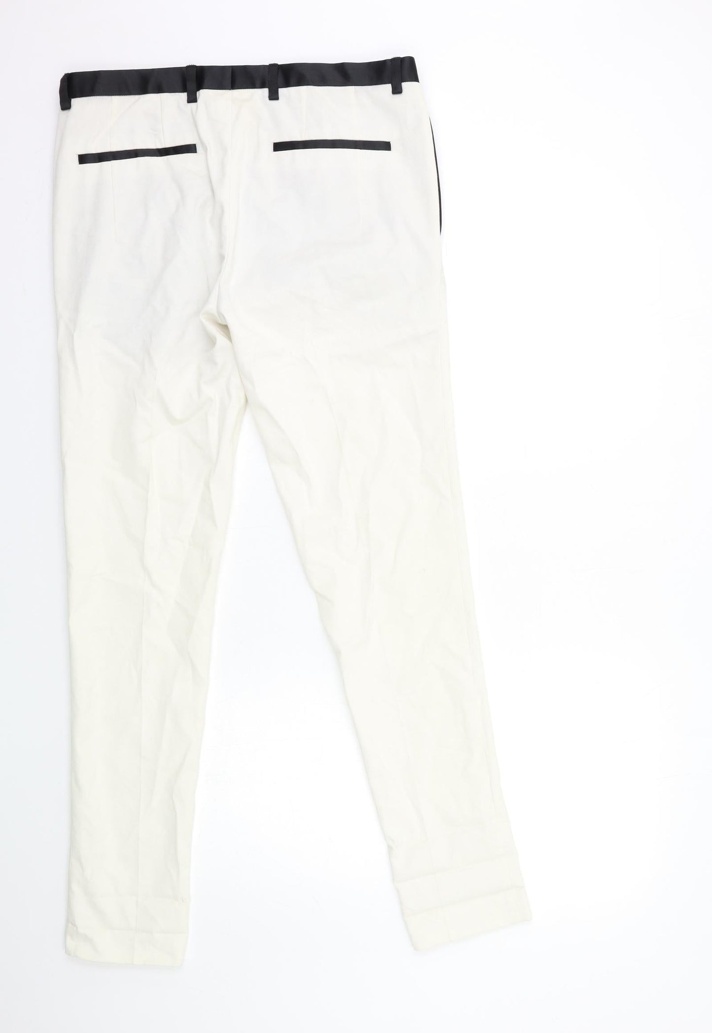 Womens UK Size 32 in ASOS Regular Fit  White Trousers