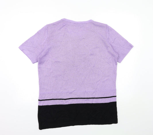 George Womens Blue Striped Knit Pullover Jumper Size 14