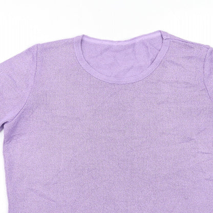 George Womens Blue Striped Knit Pullover Jumper Size 14