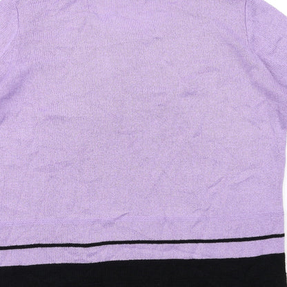 George Womens Blue Striped Knit Pullover Jumper Size 14