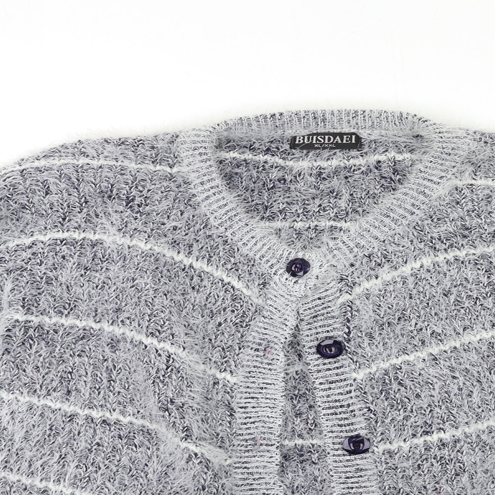 Womens UK Size XL buisdaei Blue Cardigan Jumper
