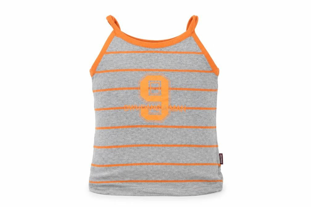 dwudang man Boys Grey Striped Knit Basic Tank Size 7 Years