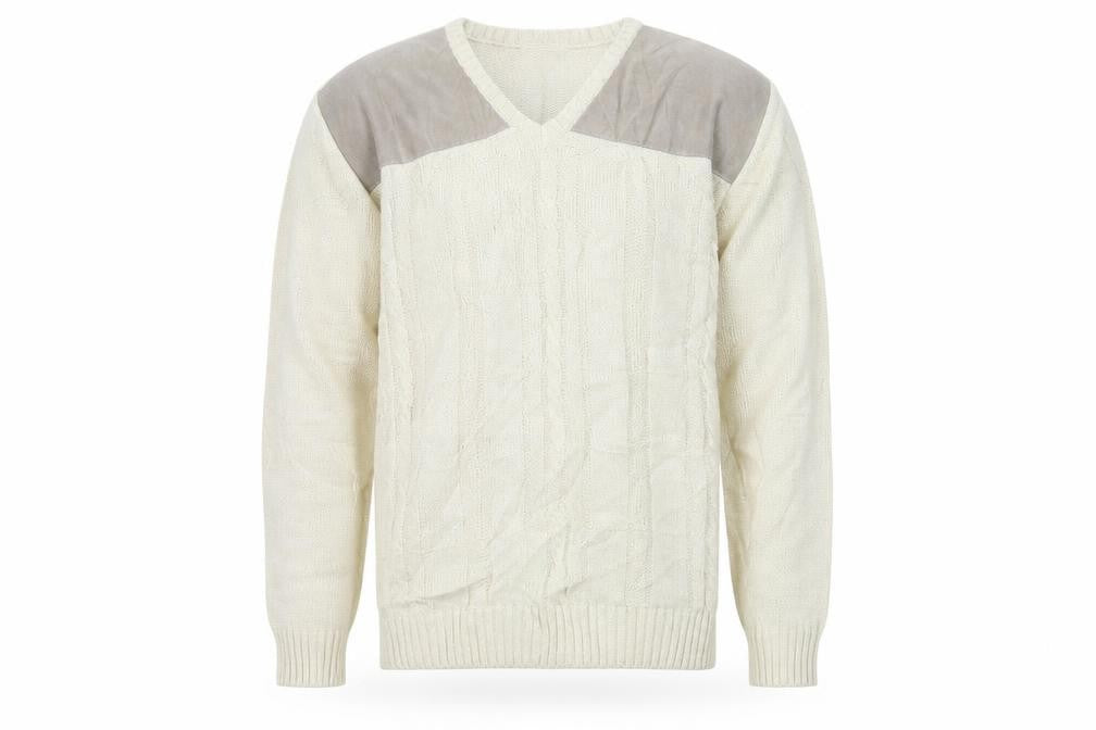 Mens UK Size L BHS Beige Pullover Jumper