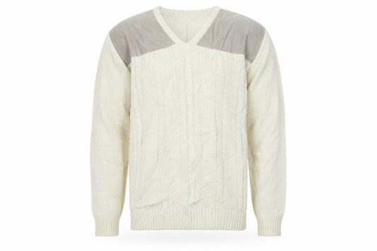 Mens UK Size L BHS Beige Pullover Jumper