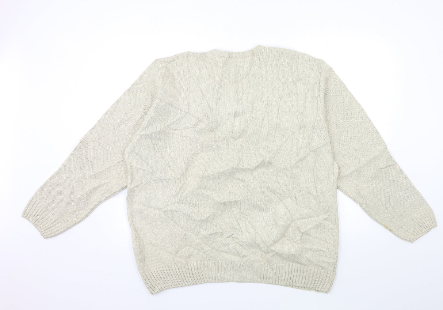 BHS Mens Beige  Knit Pullover Jumper Size L