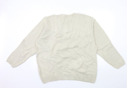 BHS Mens Beige  Knit Pullover Jumper Size L