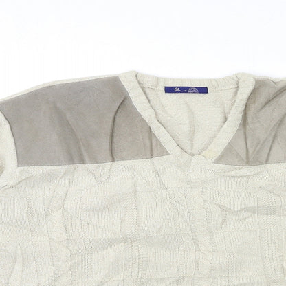 BHS Mens Beige  Knit Pullover Jumper Size L