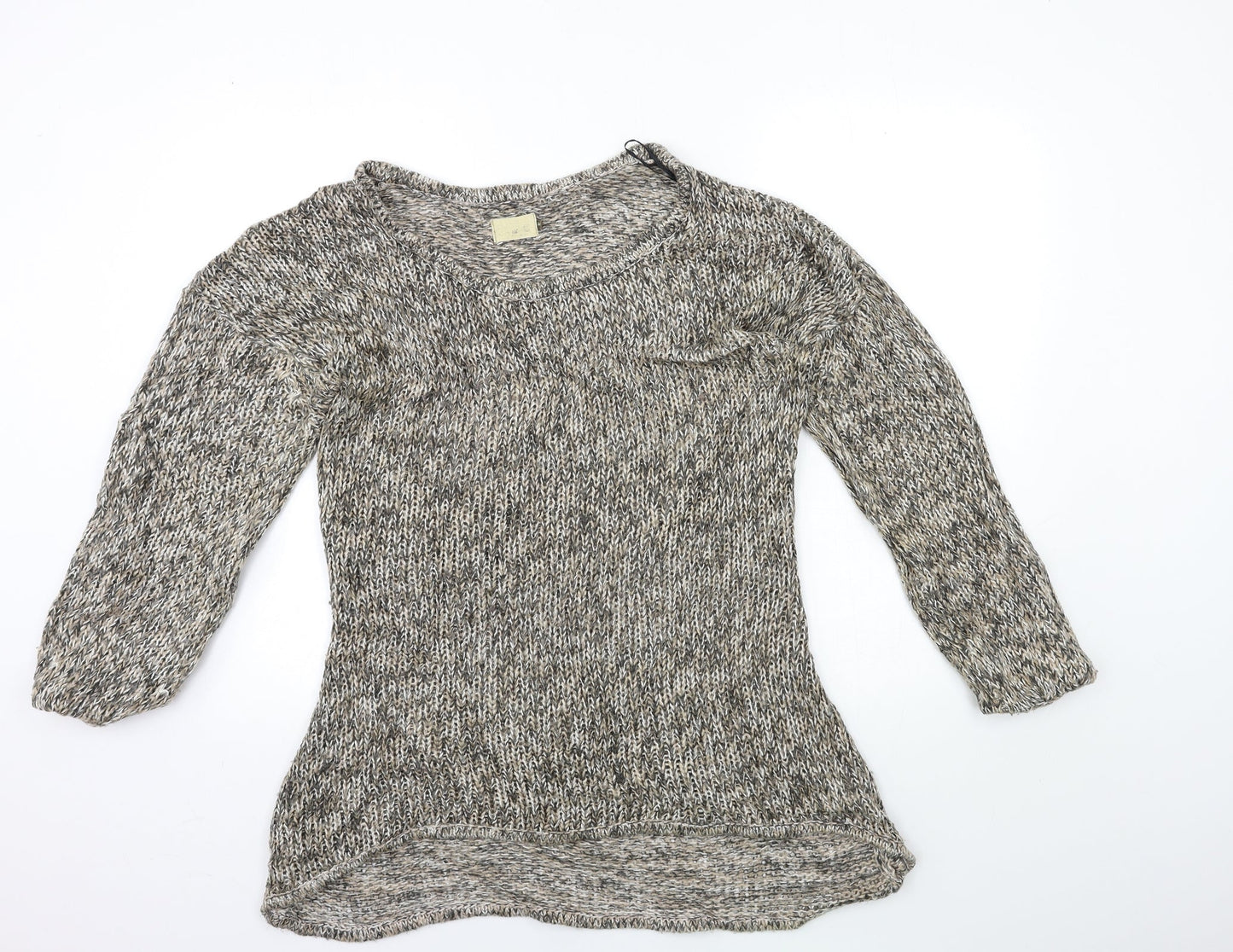 Crafted Womens Brown  Knit Pullover Jumper Size 12