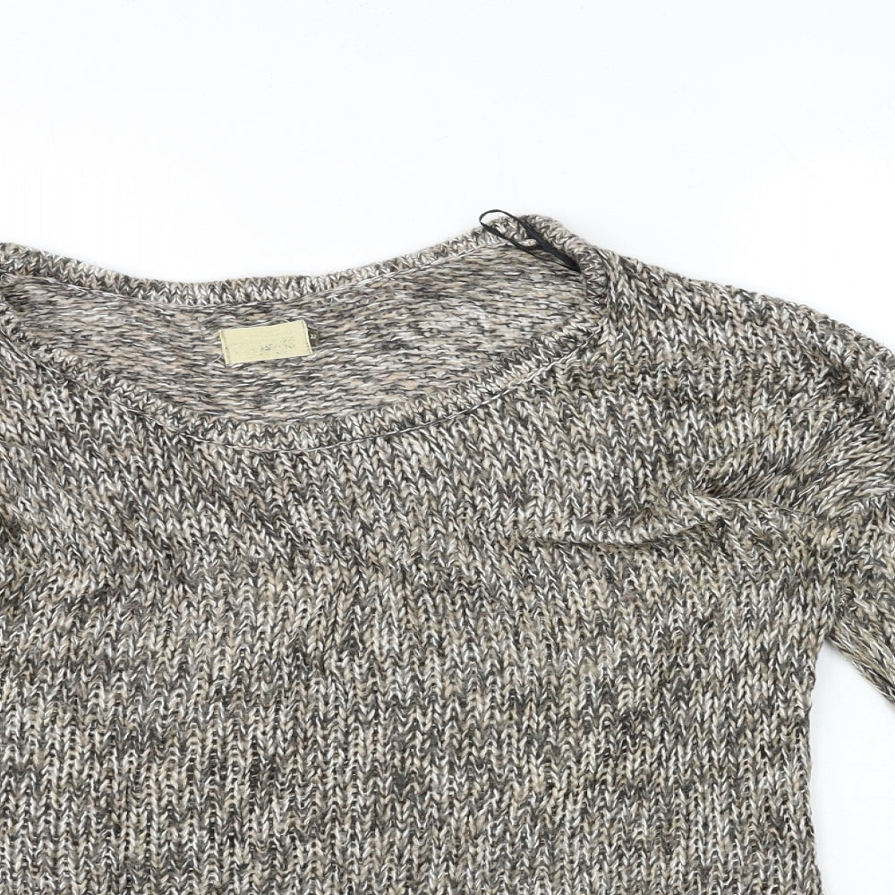 Crafted Womens Brown  Knit Pullover Jumper Size 12