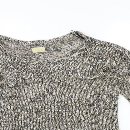 Crafted Womens Brown  Knit Pullover Jumper Size 12