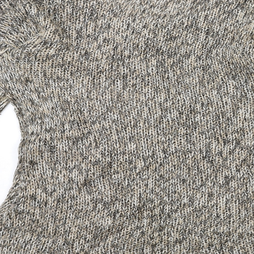 Crafted Womens Brown  Knit Pullover Jumper Size 12